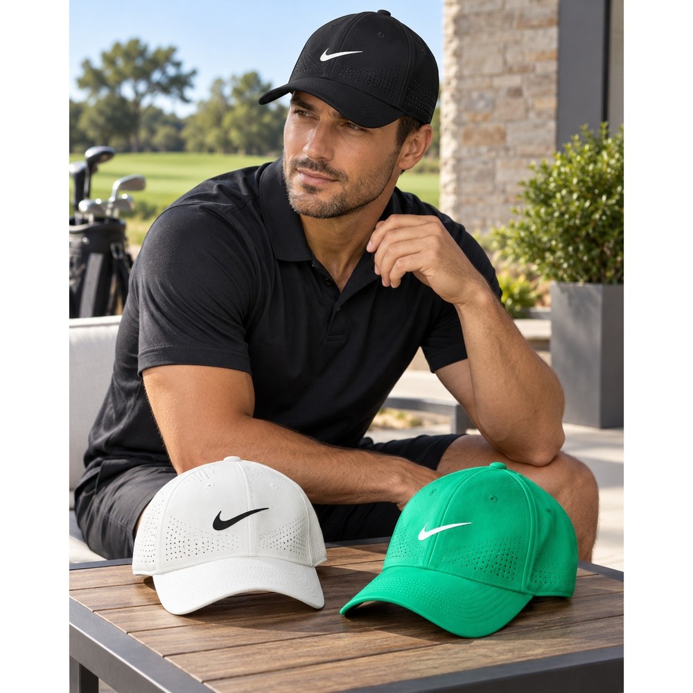 Nike Swoosh Flex Rise Cap Mens M/L Dri-FIT ADV 3-Pack White Black Green Hats